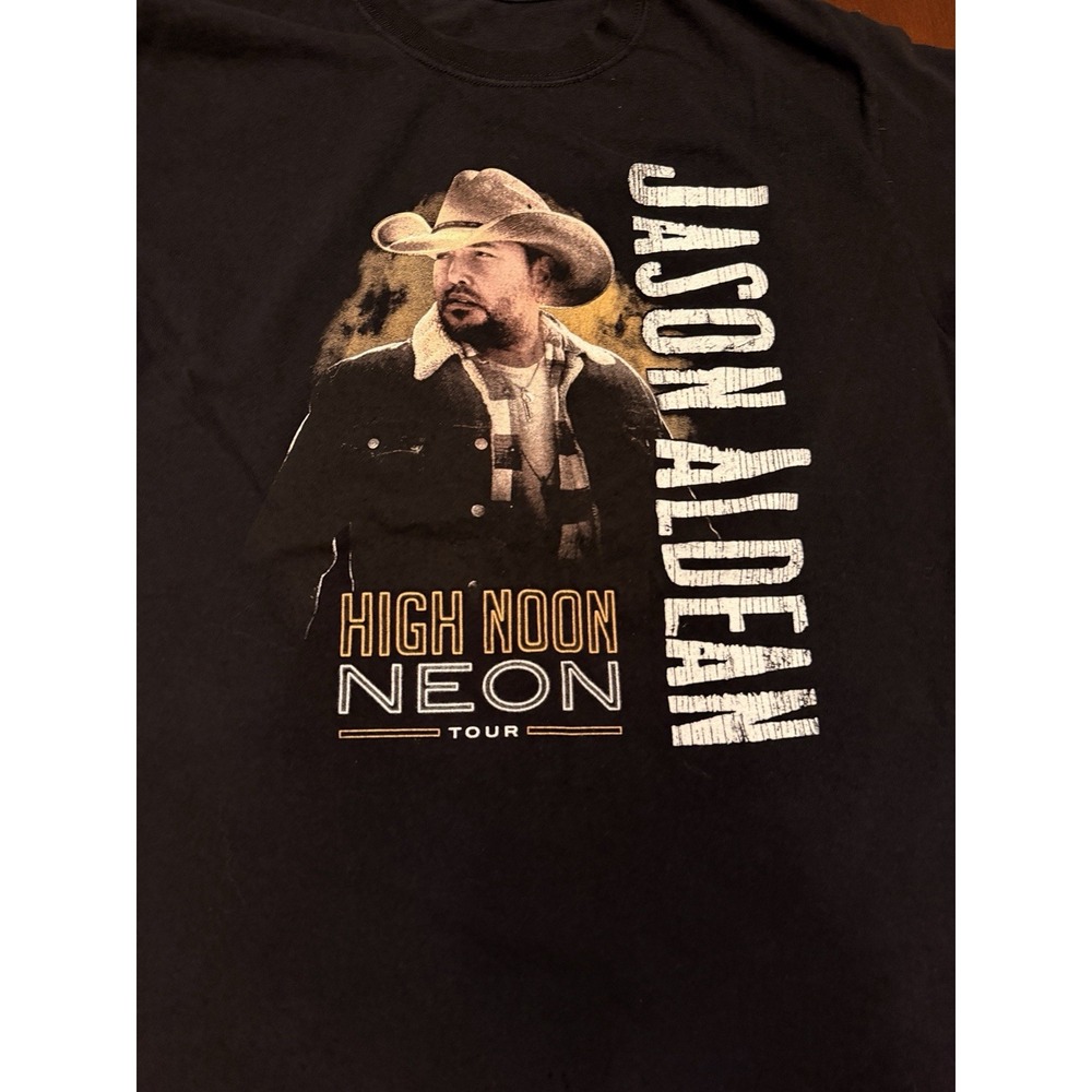 Jason Aldean Shirt Mens Small Black High Noon Neon Tour Concert Country Band